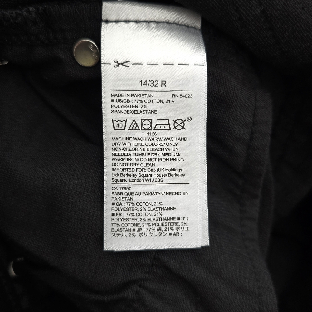 Gap Black Stretch Leggings Jeans Women's 14 - Picture 5 of 5